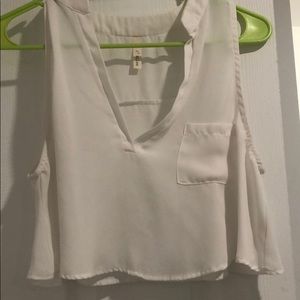 White crop top